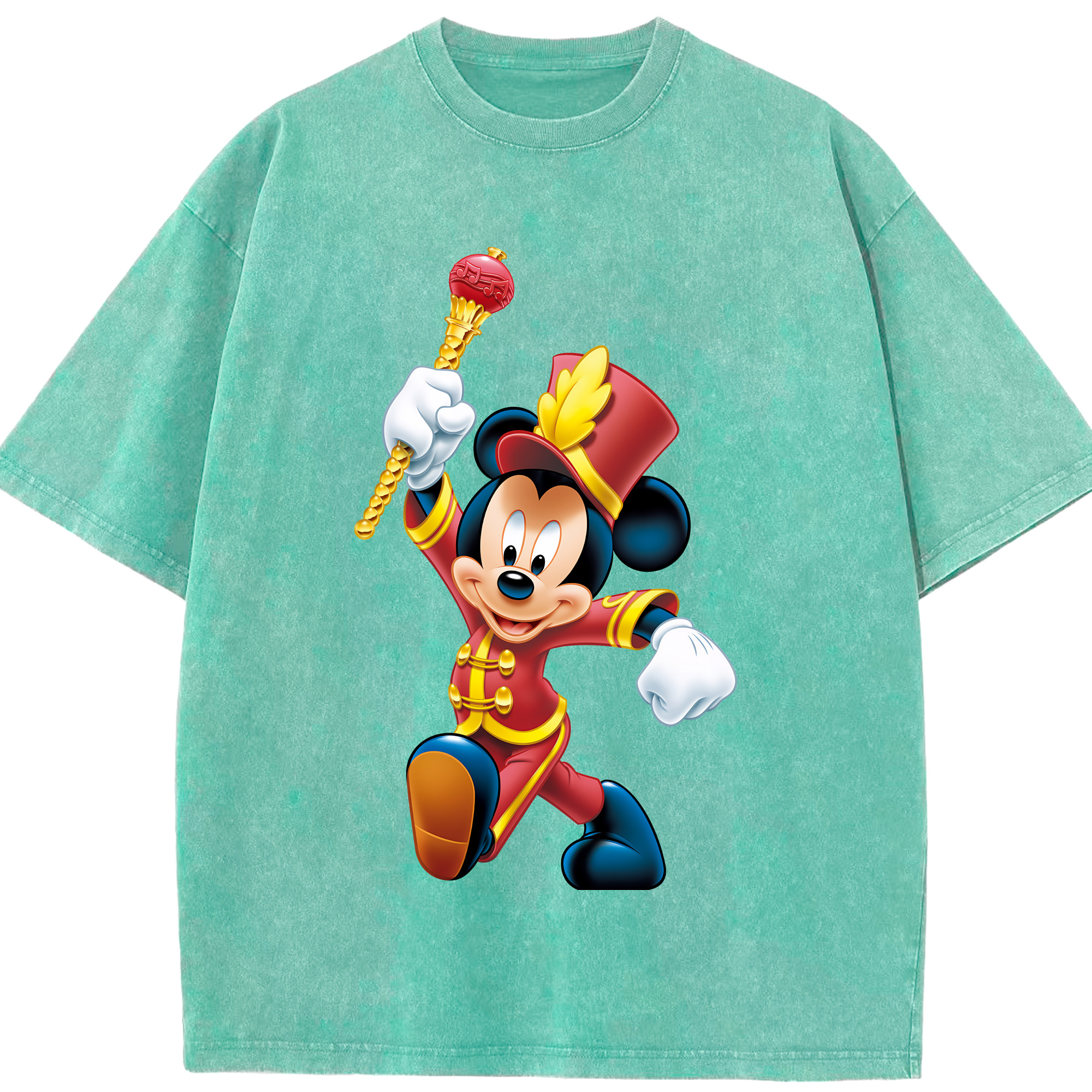 （画像用） ミッキーマウス Mickey Mouse 綿100% ヴィンテージ風 半袖Tシャツ（フロントプリント）